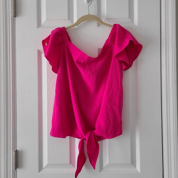 Amanda Uprichard Tops - Amanda Uprichard Tie Front Blouse